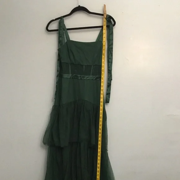 Lulu's Deep Green Layered Maxi Dress - Picture 11 of 12